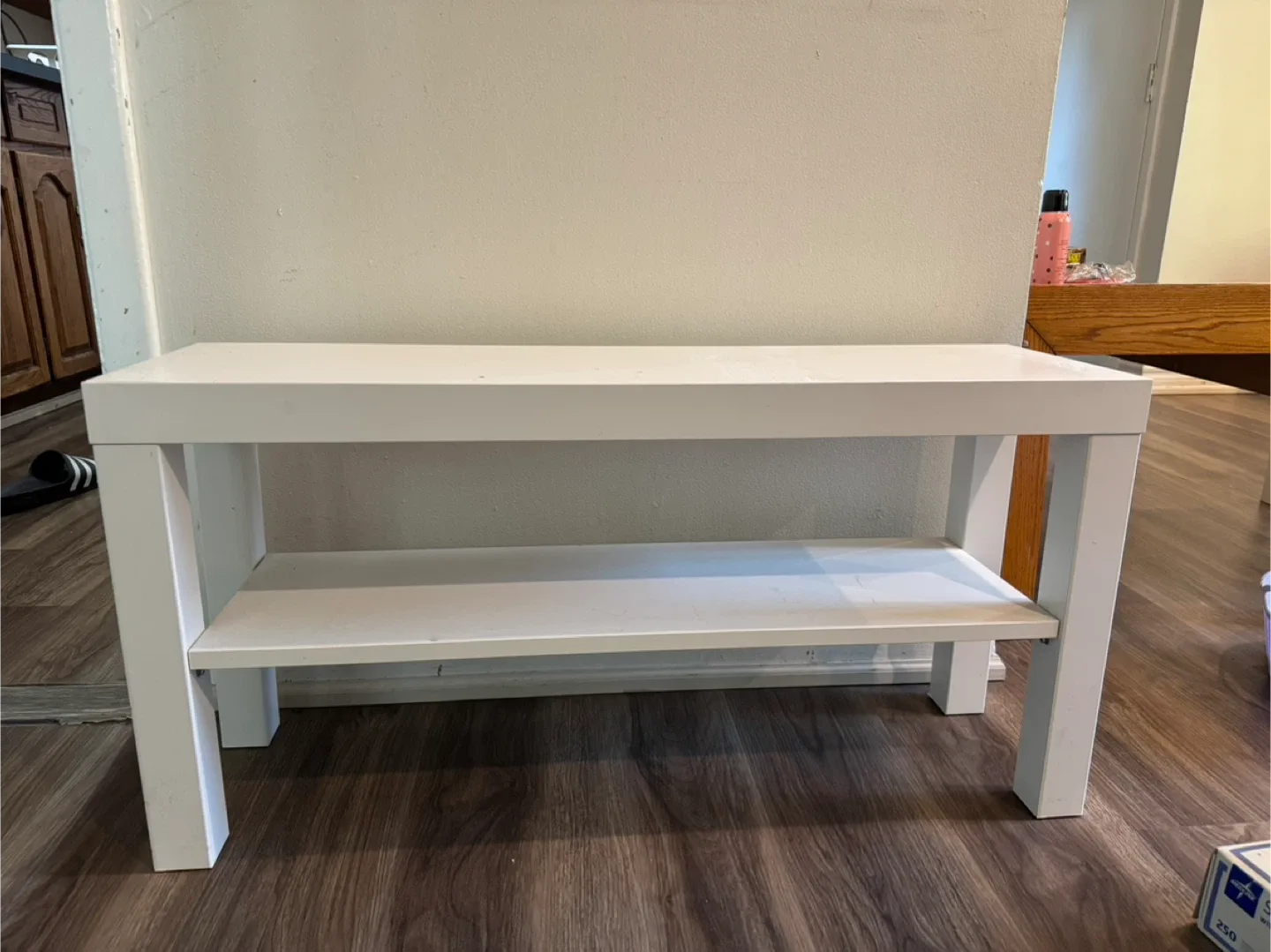 Moving out sale- White Storage Bench before 30th sept thumbnail