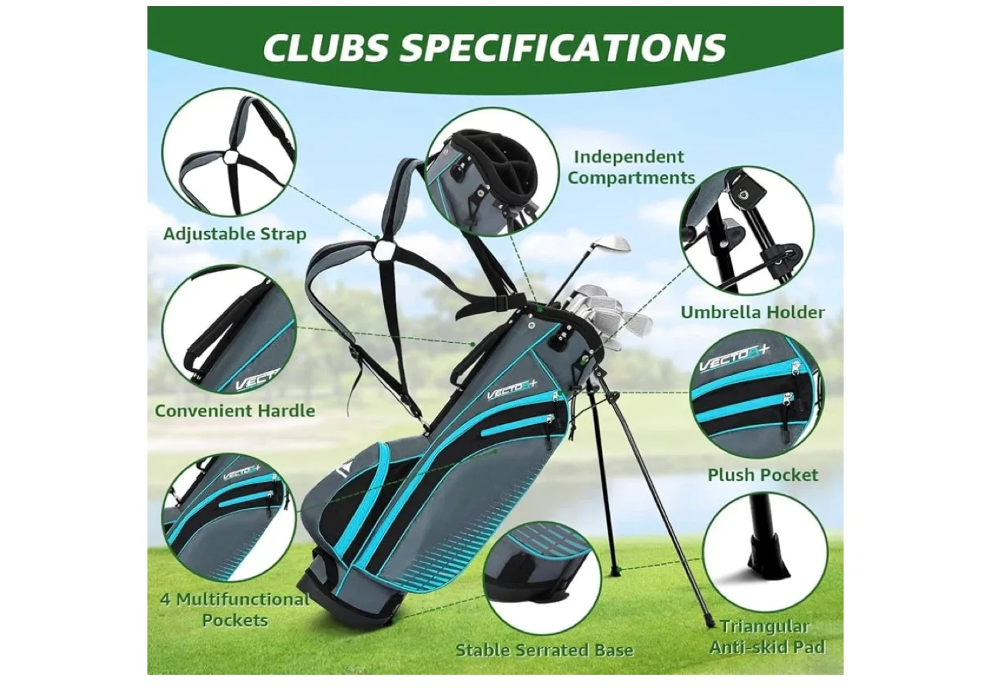 Vector+ Right Hand Golf Club Set (Blue) image indicator(5)