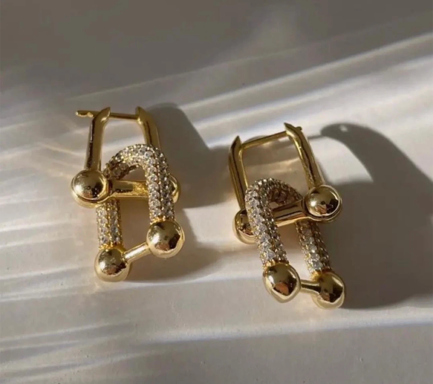 gold plated earrings - photo 5