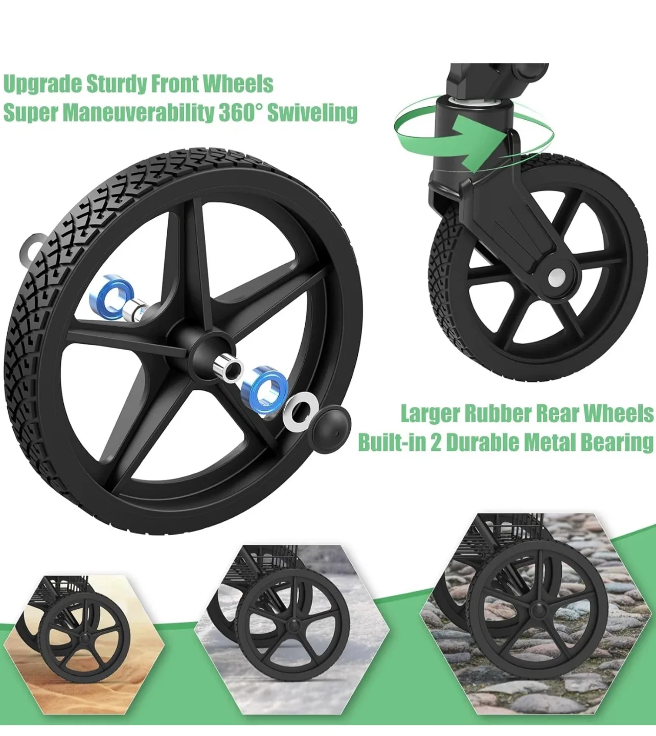 2-Tier Collapsible Shopping Cart image indicator(4)