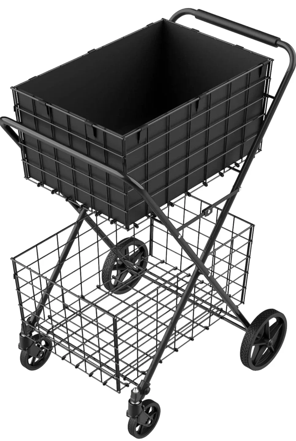 2-Tier Collapsible Shopping Cart image indicator(8)