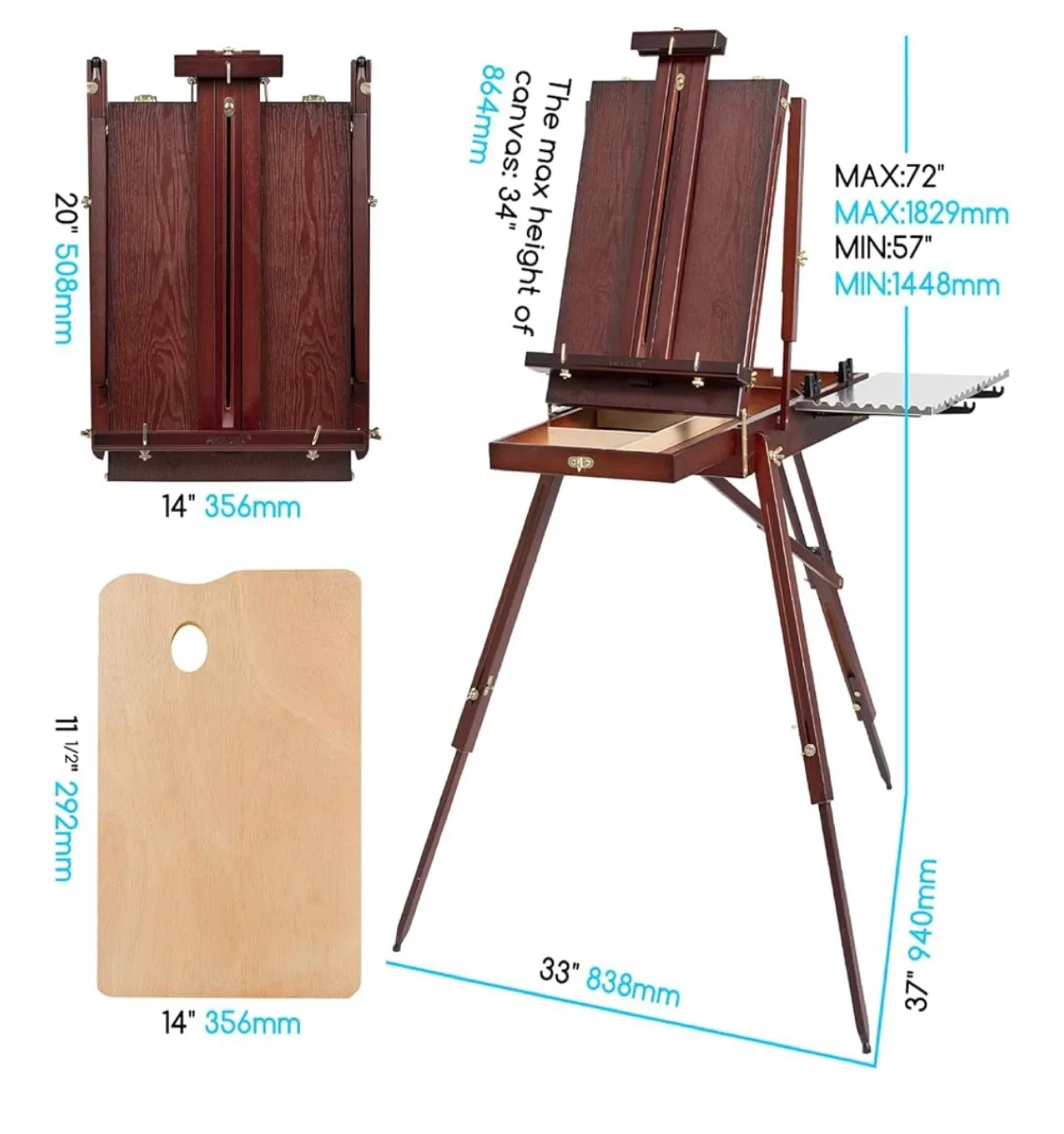 MEEDEN Convertible Easel, Sketchbox image indicator(6)