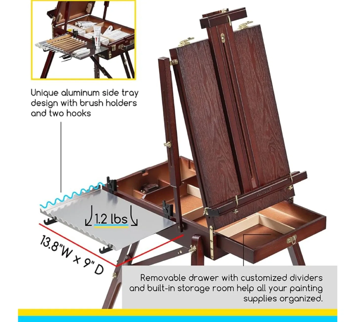 MEEDEN Convertible Easel, Sketchbox image indicator(5)