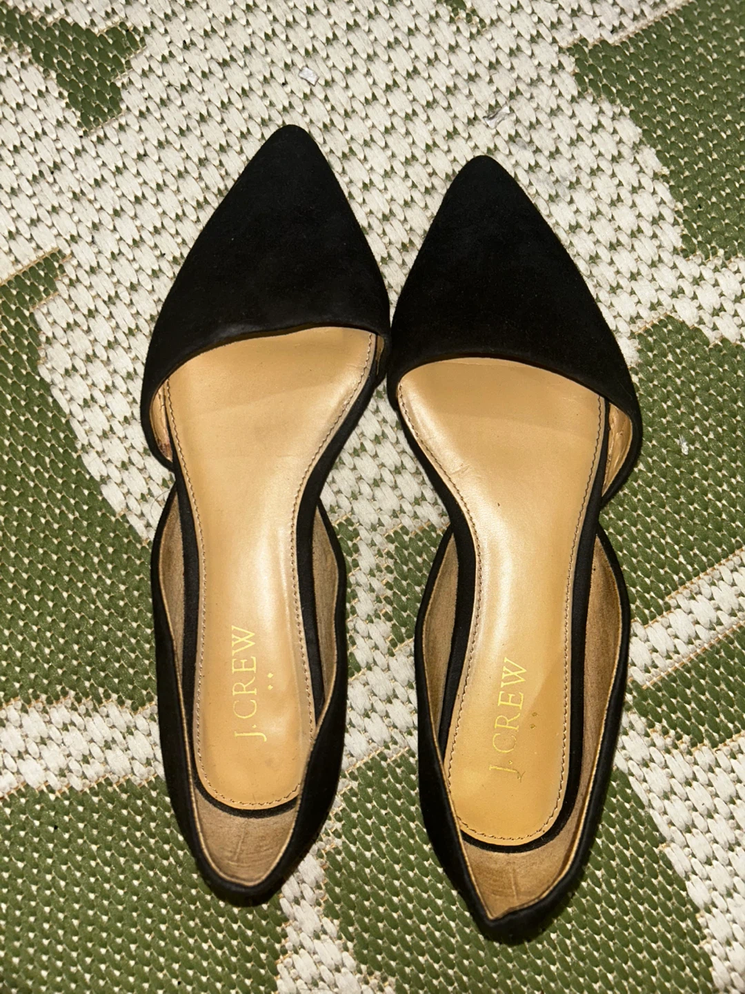 J.Crew Black Suede Flats - Size 6