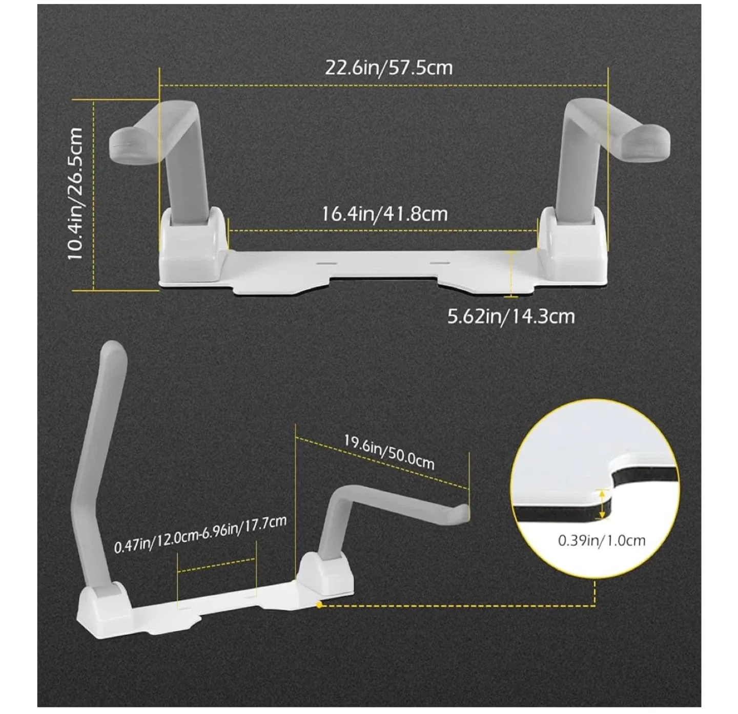 Toilet Safety Rails - Flip Up Grab Bar image indicator(2)