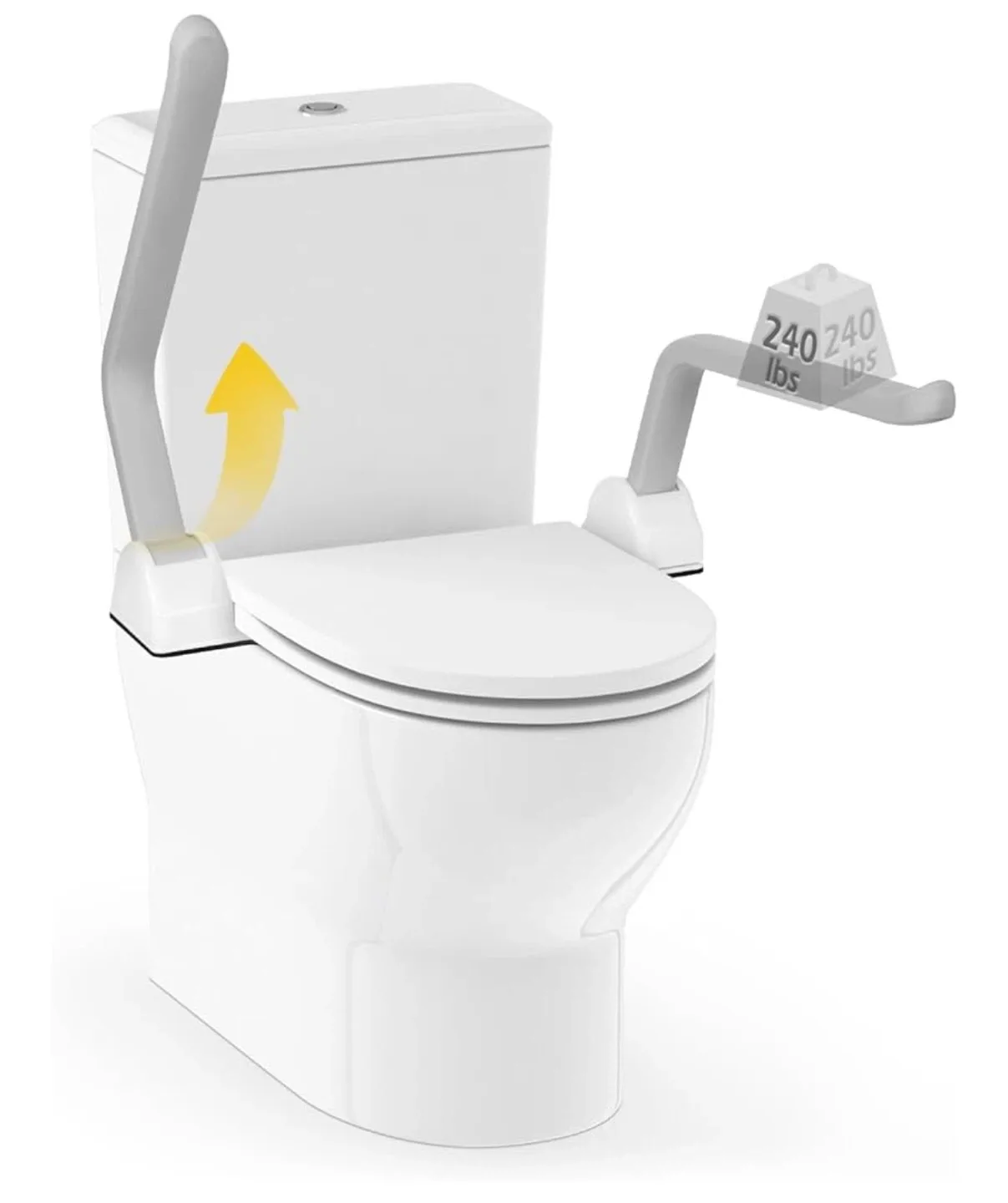 Toilet Safety Rails - Flip Up Grab Bar image indicator(9)