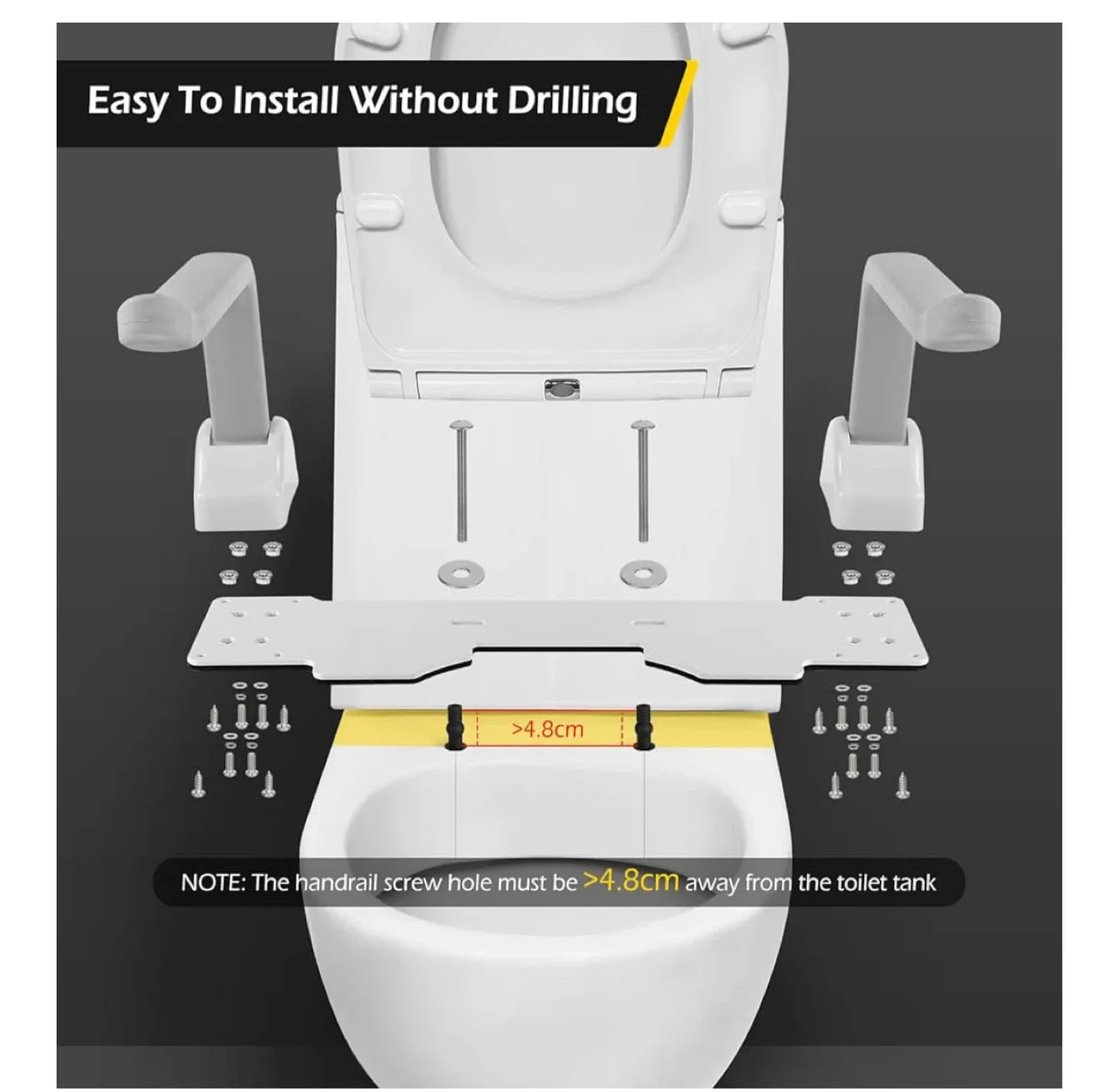 Toilet Safety Rails - Flip Up Grab Bar image indicator(7)