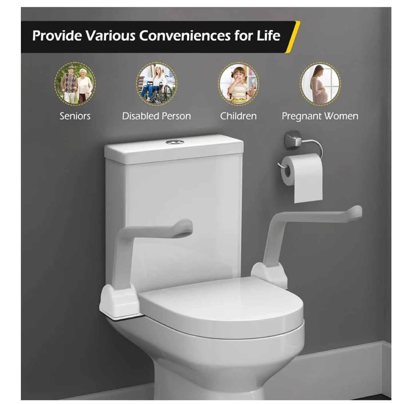 Toilet Safety Rails - Flip Up Grab Bar image indicator(8)