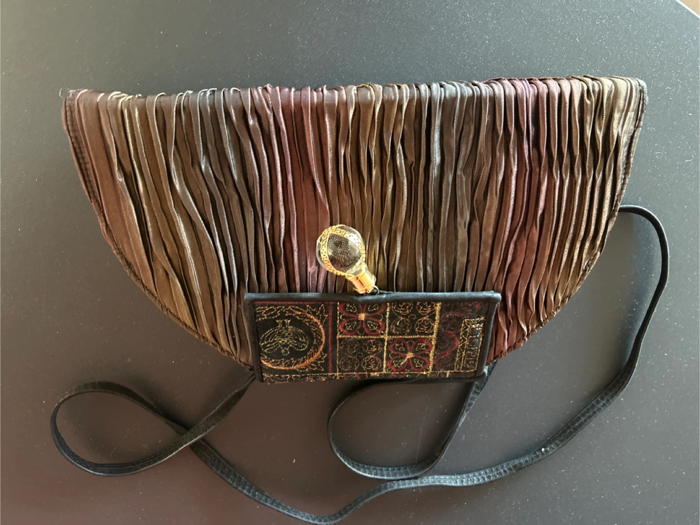 Vintage Pleated Shoulder Bag