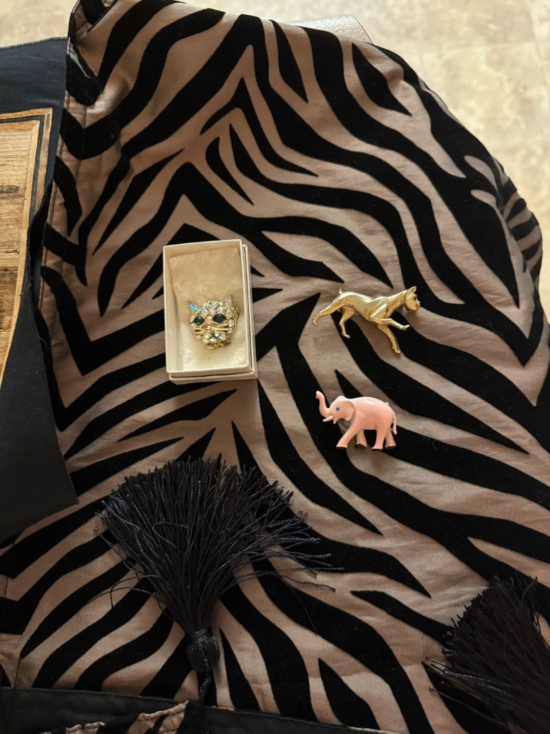 Safari Animal Print Decor with Tassels thumbnail