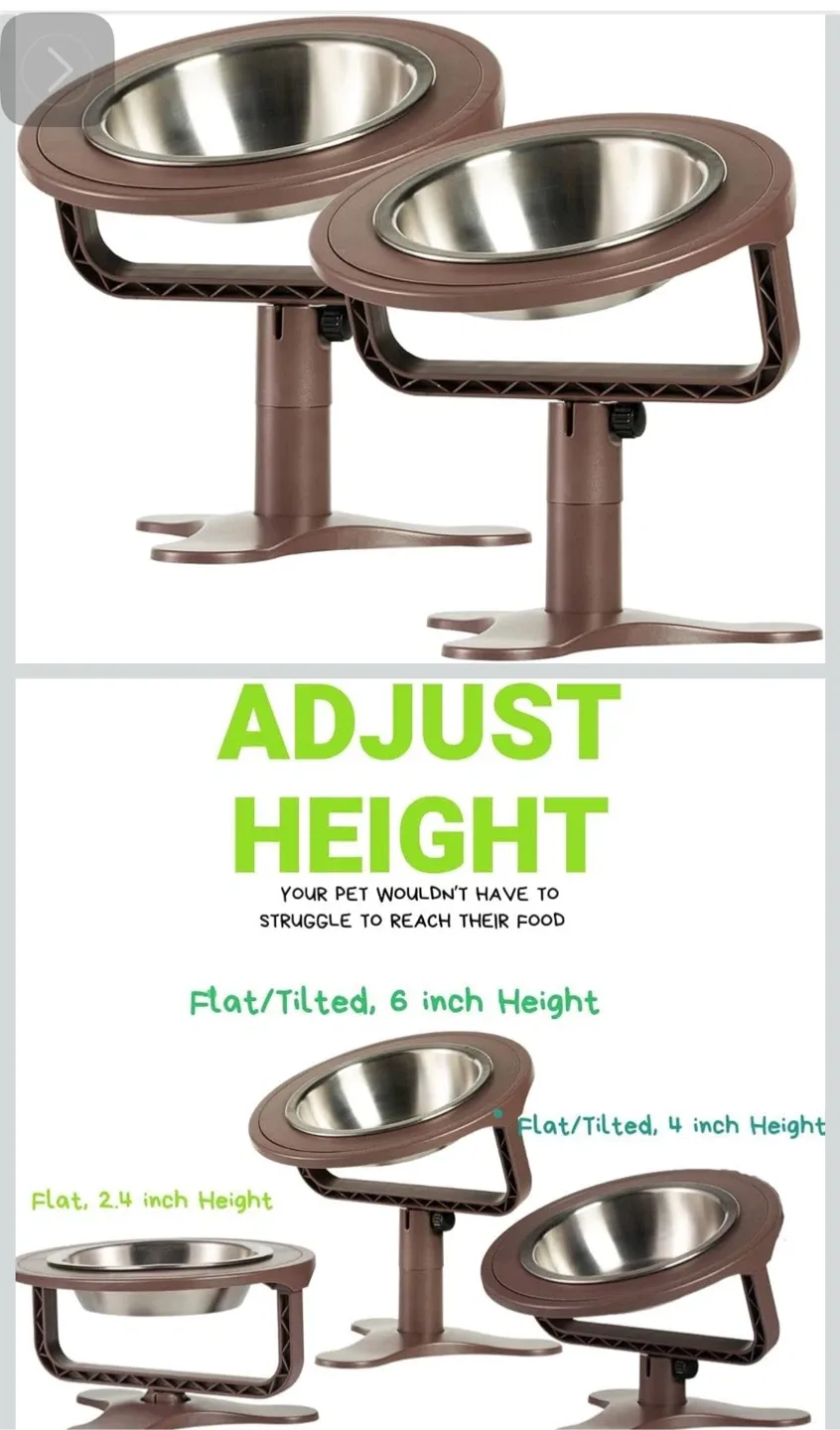 Tolopu Adjustable Raised Pet Bowl Stand 🥕 (new|unused) image indicator(2)