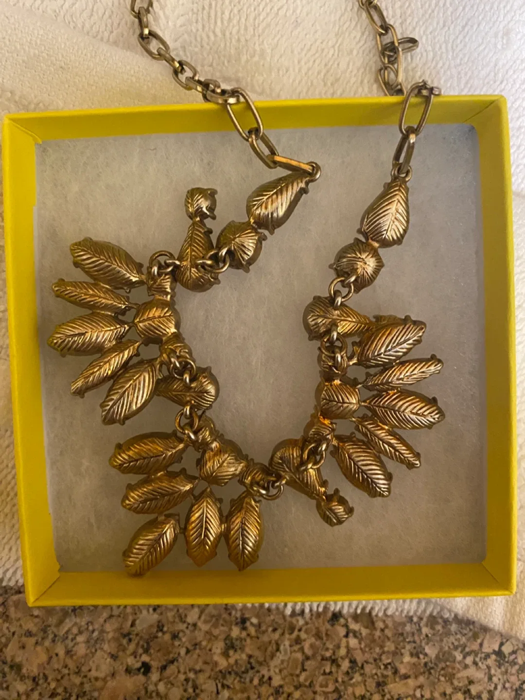 Bella & Jack Gold Crystal Leaf Necklaces image indicator(2)