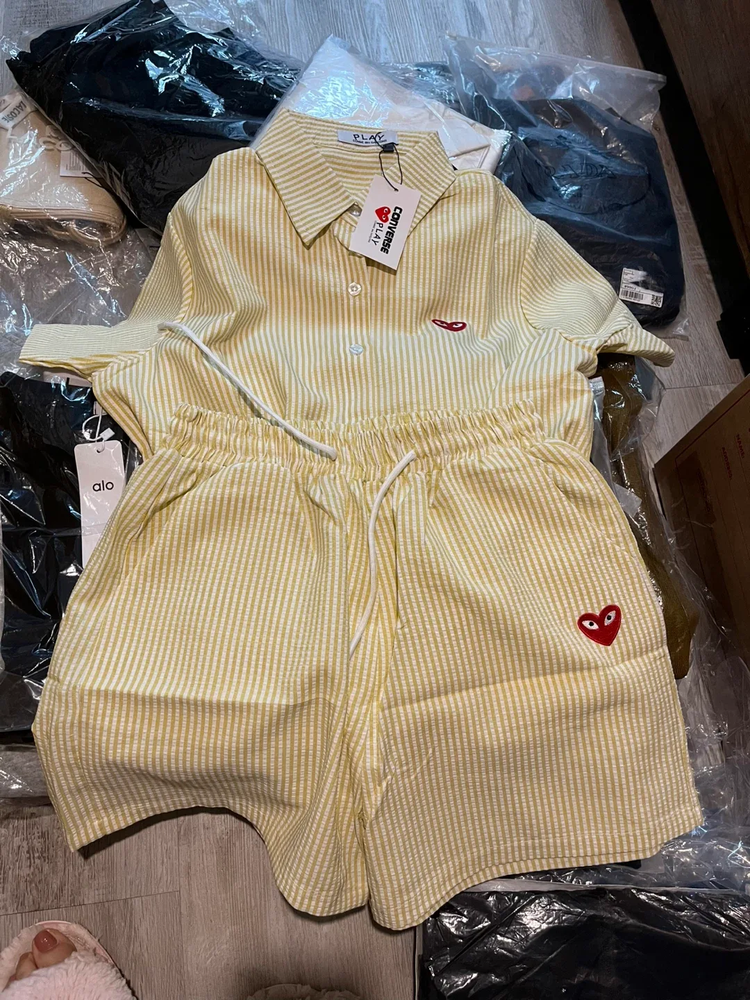 Converse PLAY Striped Shirt & Shorts Set thumbnail