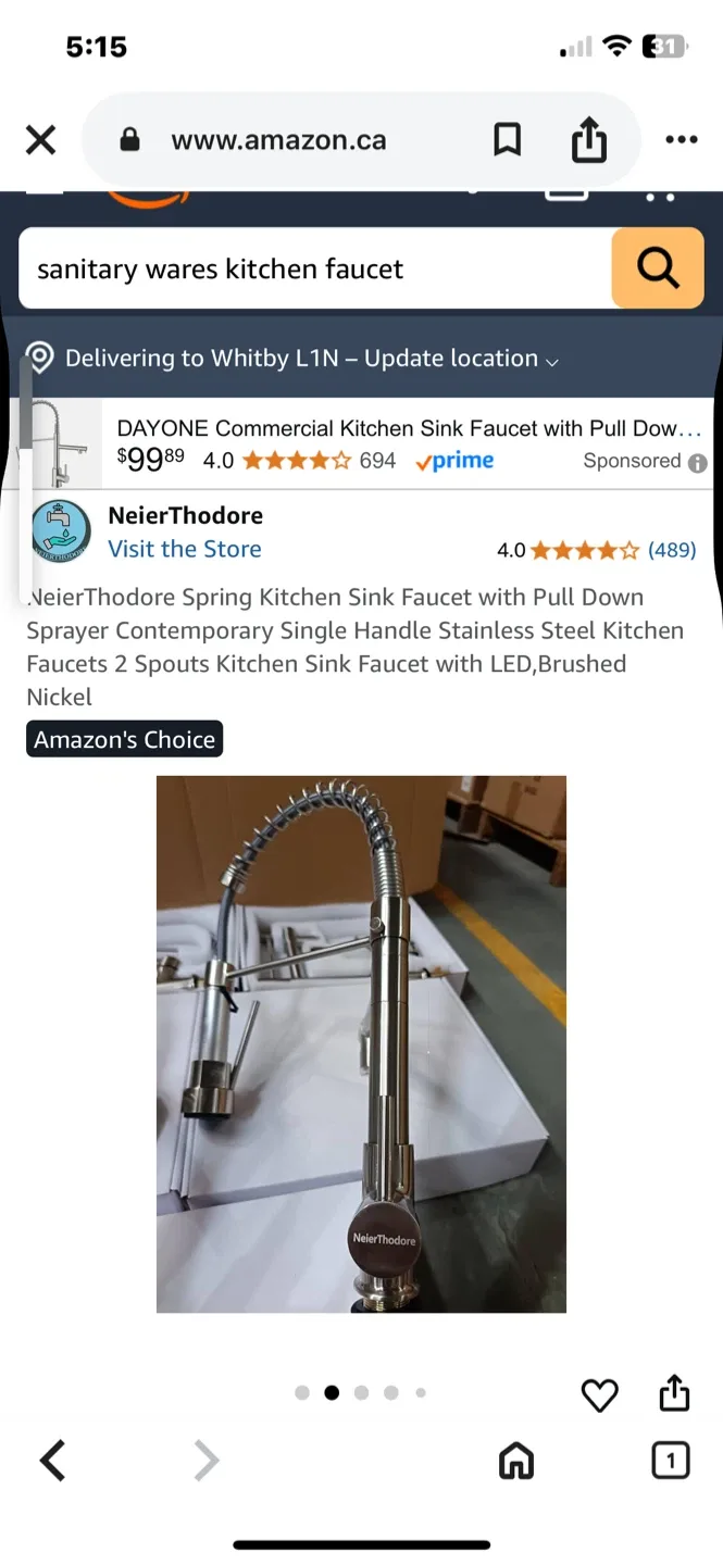 Kitchen Sink Faucet with Pull Down Sprayer image indicator(2)