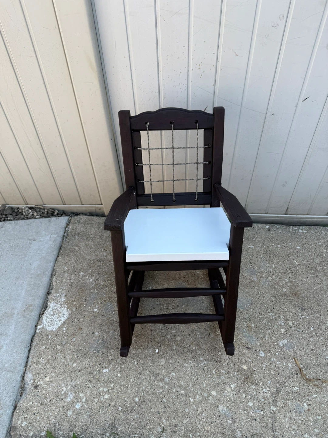 Child's Rocking Chair - Brown & White