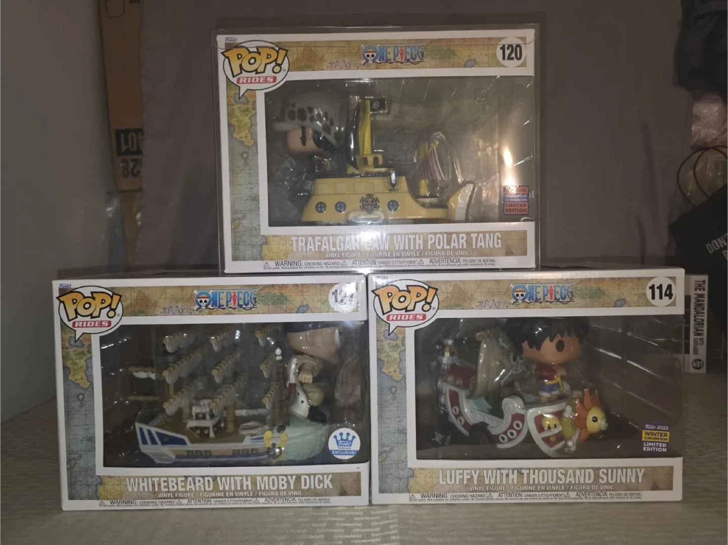 One Piece Funko Pop! Rides - Luffy, Whitebeard andTrafalgar Law thumbnail
