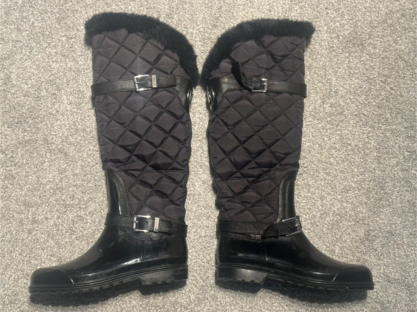 Michael Kors Black Quilted Winter Boots - Size 8 thumbnail