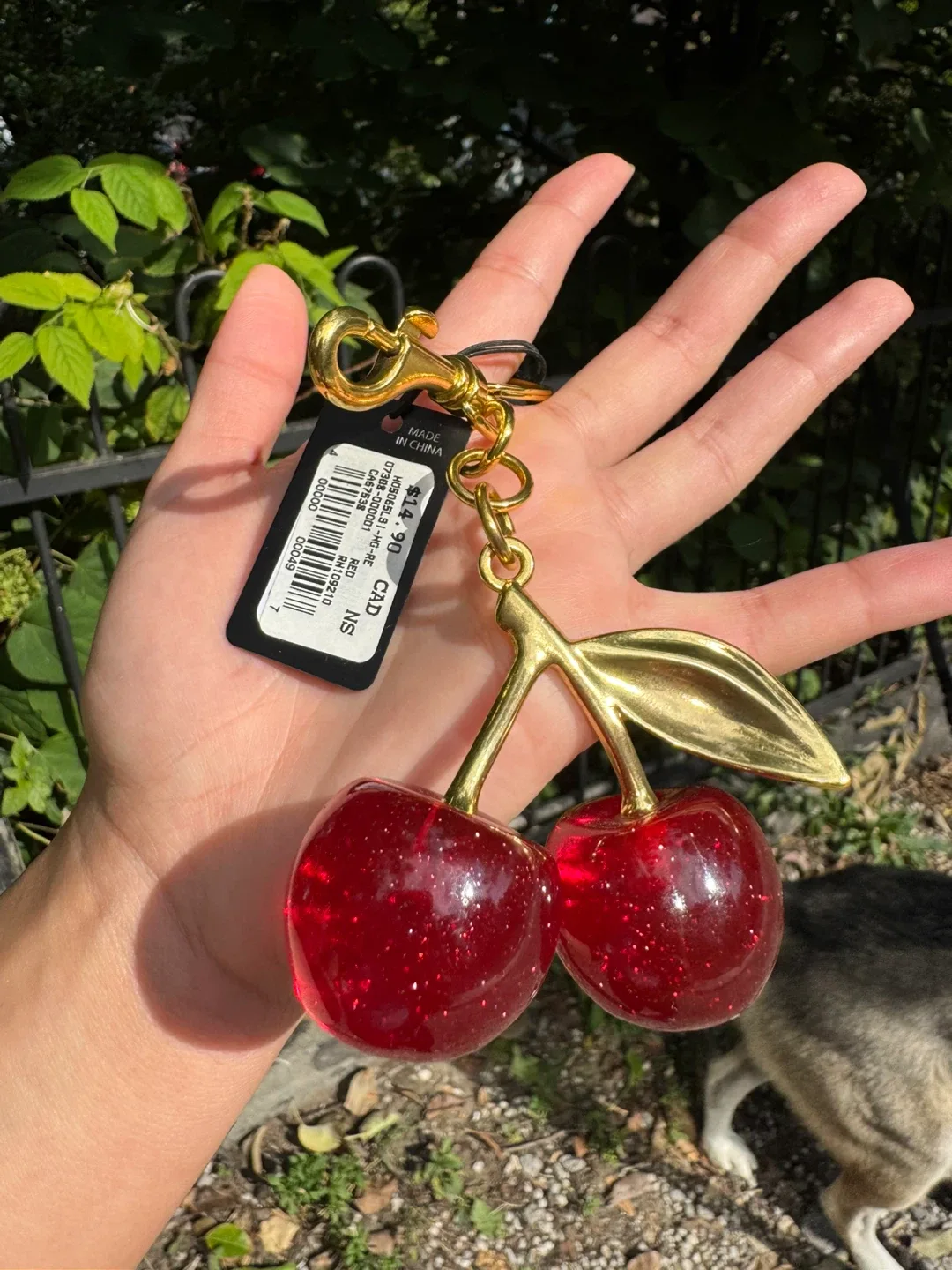 Windsor Cherry Keychain - Red and Gold thumbnail