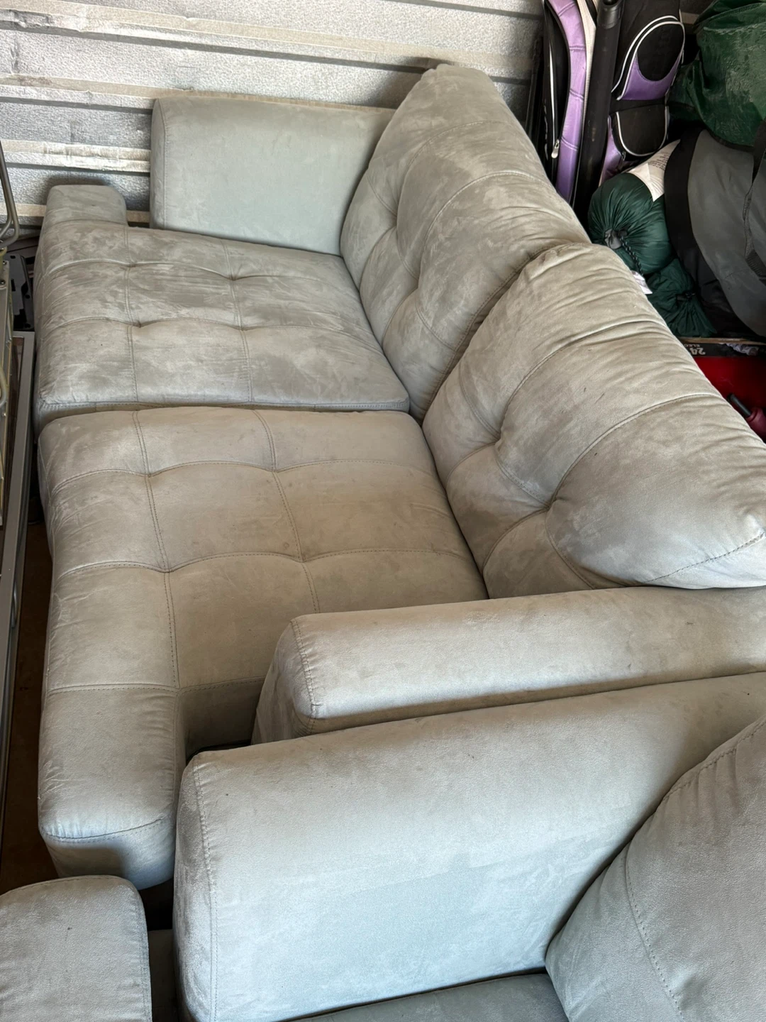 Light Blue Sectional Sofa - photo 2