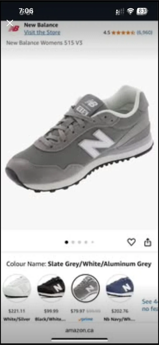 New Balance 515 V3 Women's Shoes - Grey thumbnail