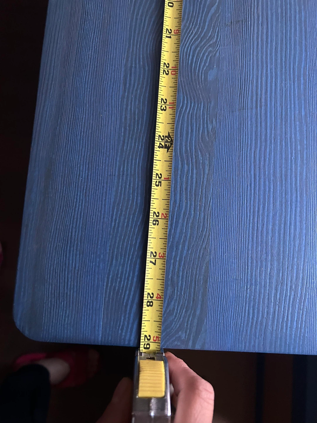 Blue Wooden Trunk - 29 x 12 x 15 inches