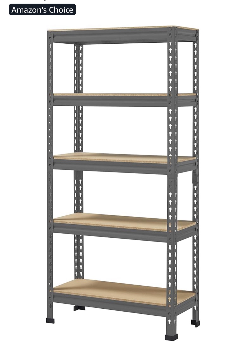 Dark Gray 5-Tier Shelving Unit - photo 2