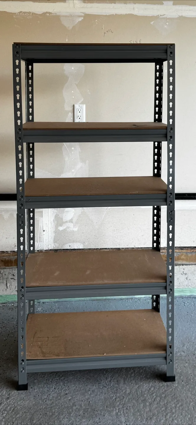Dark Gray 5-Tier Shelving Unit