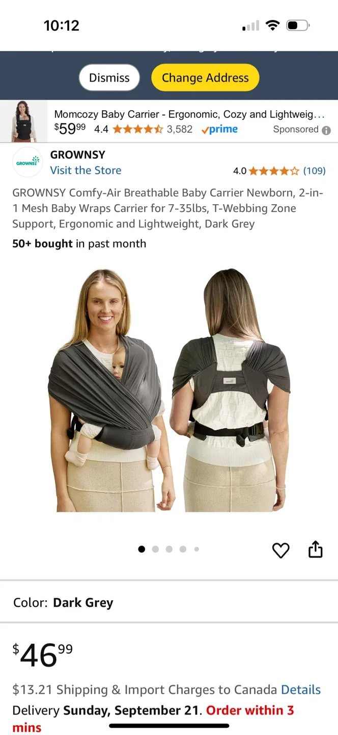 Brand new GROWNSY Comfy-Air Breathable Baby Carrier image indicator(4)