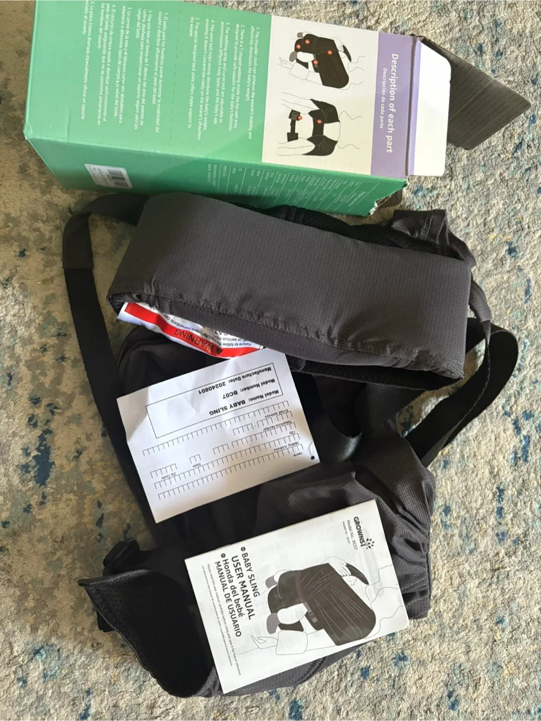 Brand new GROWNSY Comfy-Air Breathable Baby Carrier image indicator(7)