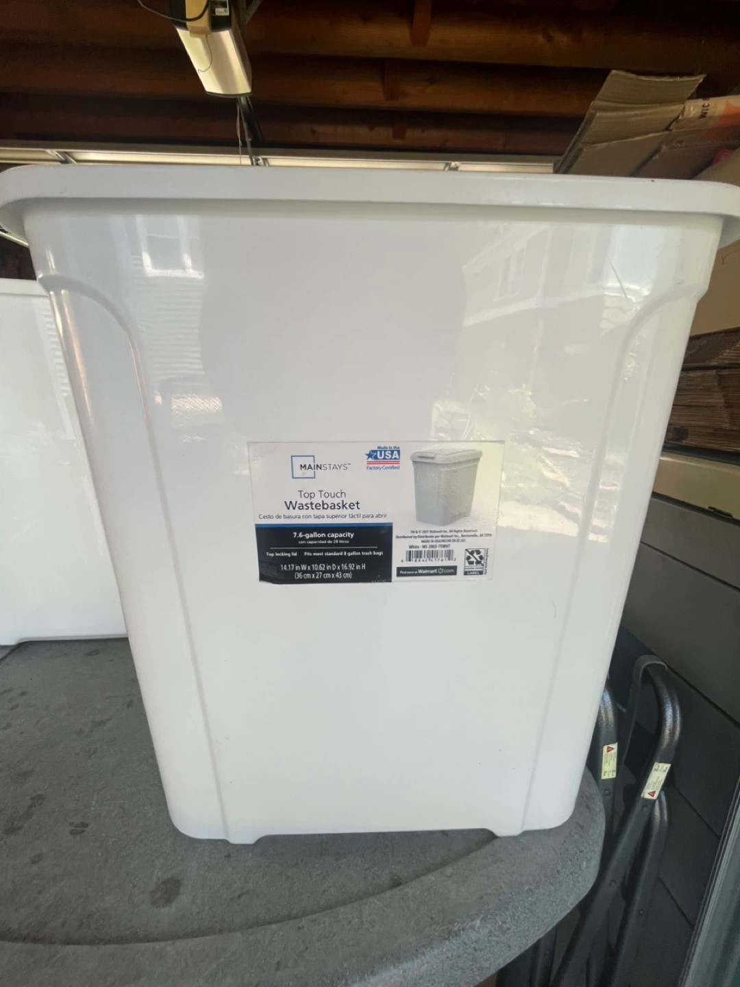 Mainstays Top Touch Wastebasket - 7.6 Gallon 🥕 - photo 2
