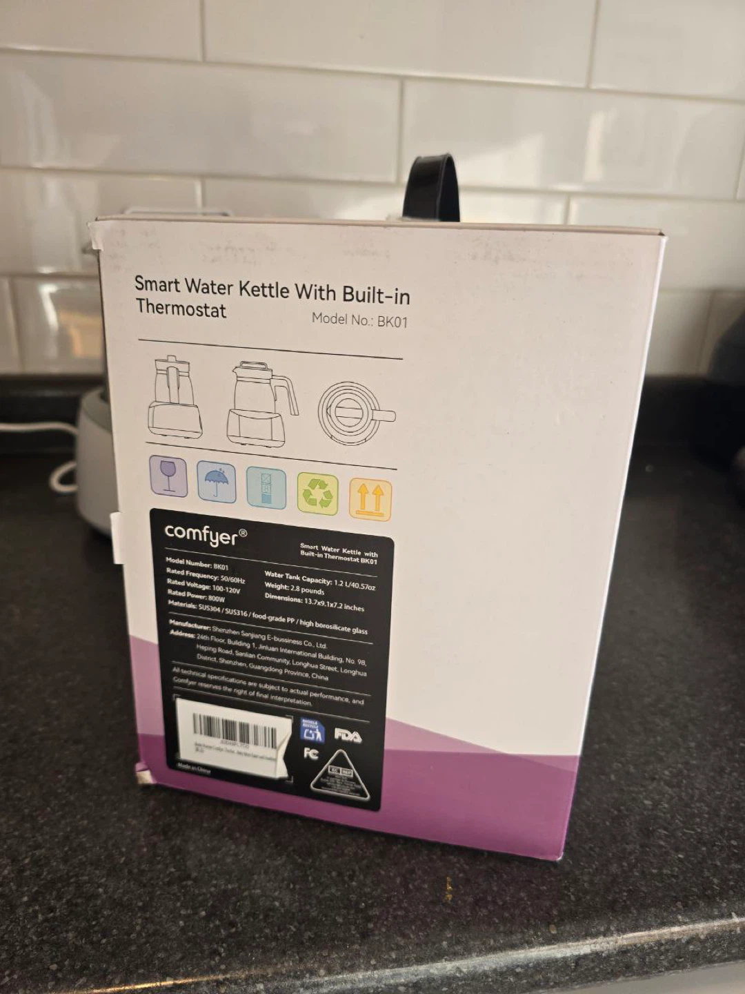 Comfyer Smart Water Kettle with Thermostat - BK01 - photo 2