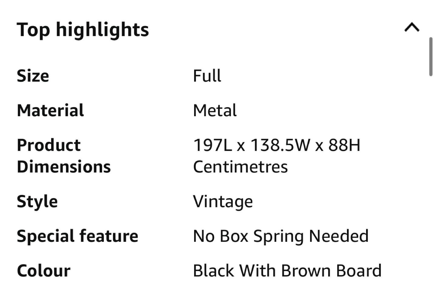 CrocoFair Full Bed Frame - Black & Rustic Brown - photo 2