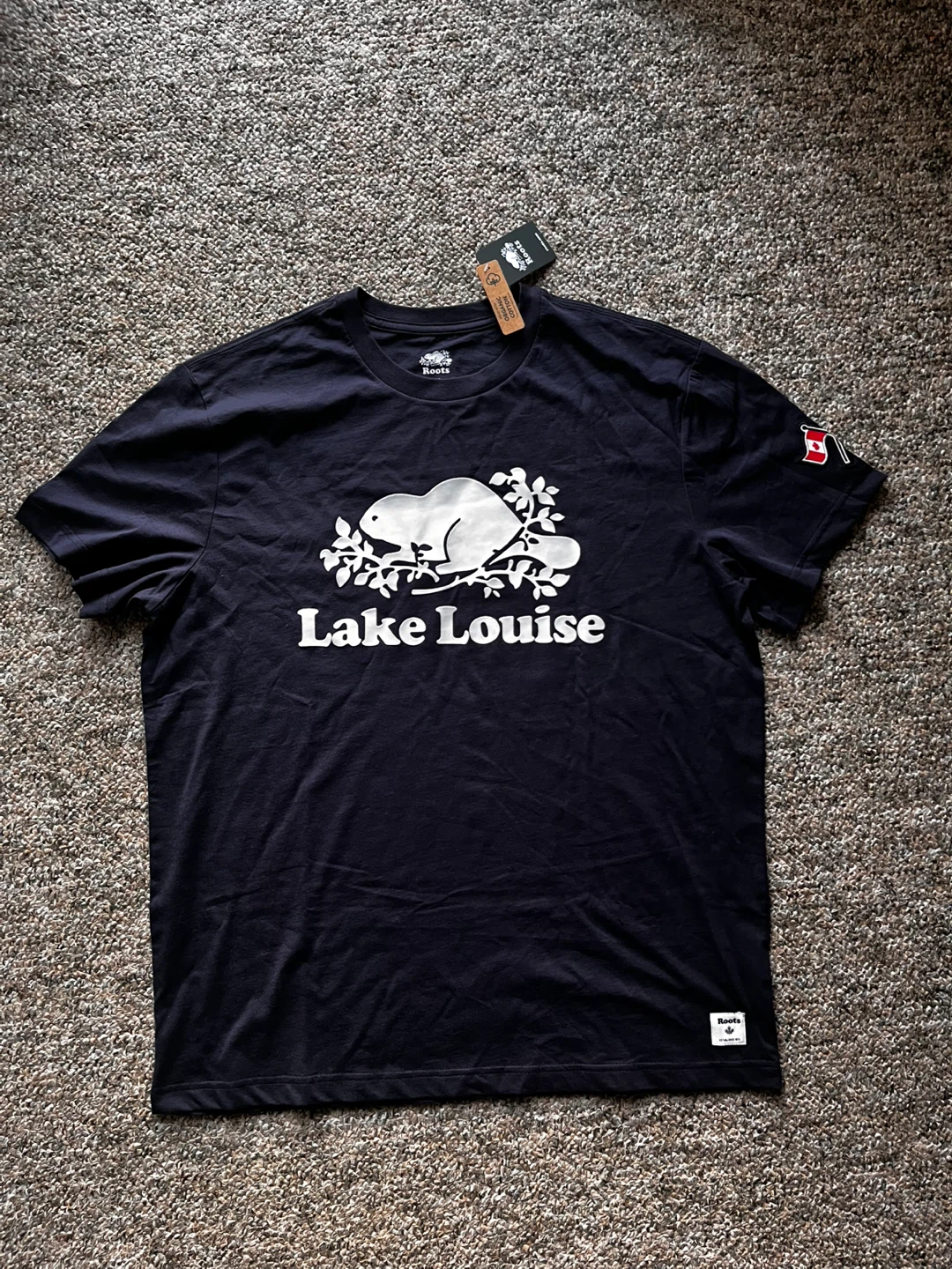 Roots Lake Louise T-Shirt - Navy - L/G - New