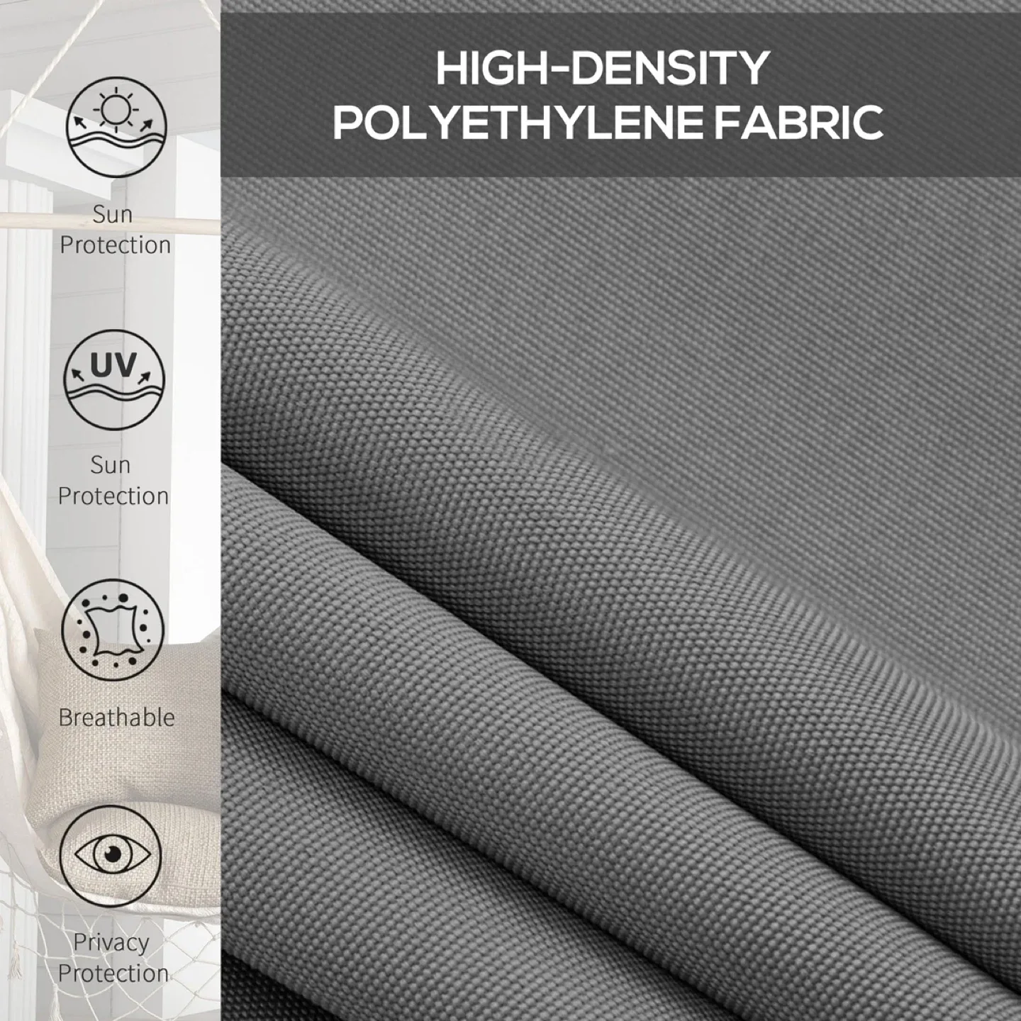 Outdoor Blinds Cordless Roll Up Shade 6’ x 6’ image indicator(3)