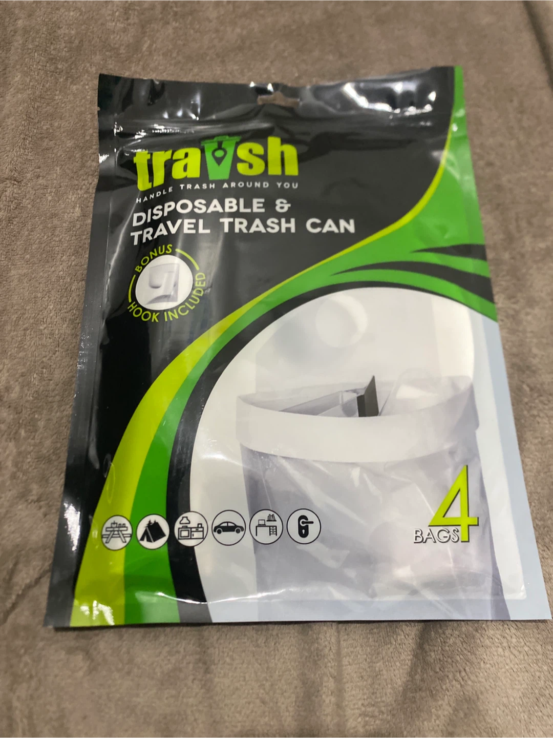 Travsh Disposable & Travel Trash Can - New