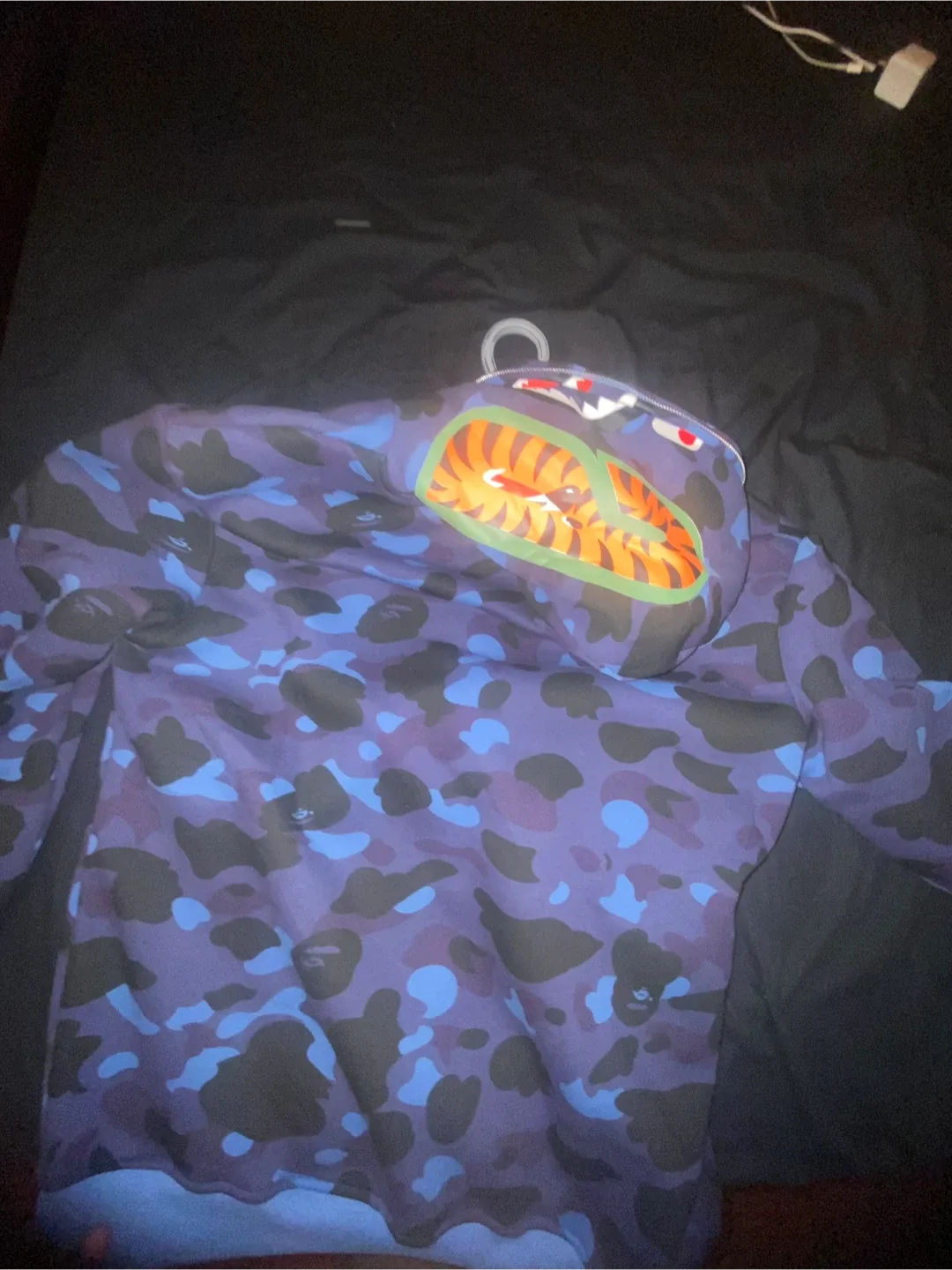 A Bathing Ape (BAPE) Camo Shark Full Zip Hoodie image indicator(4)