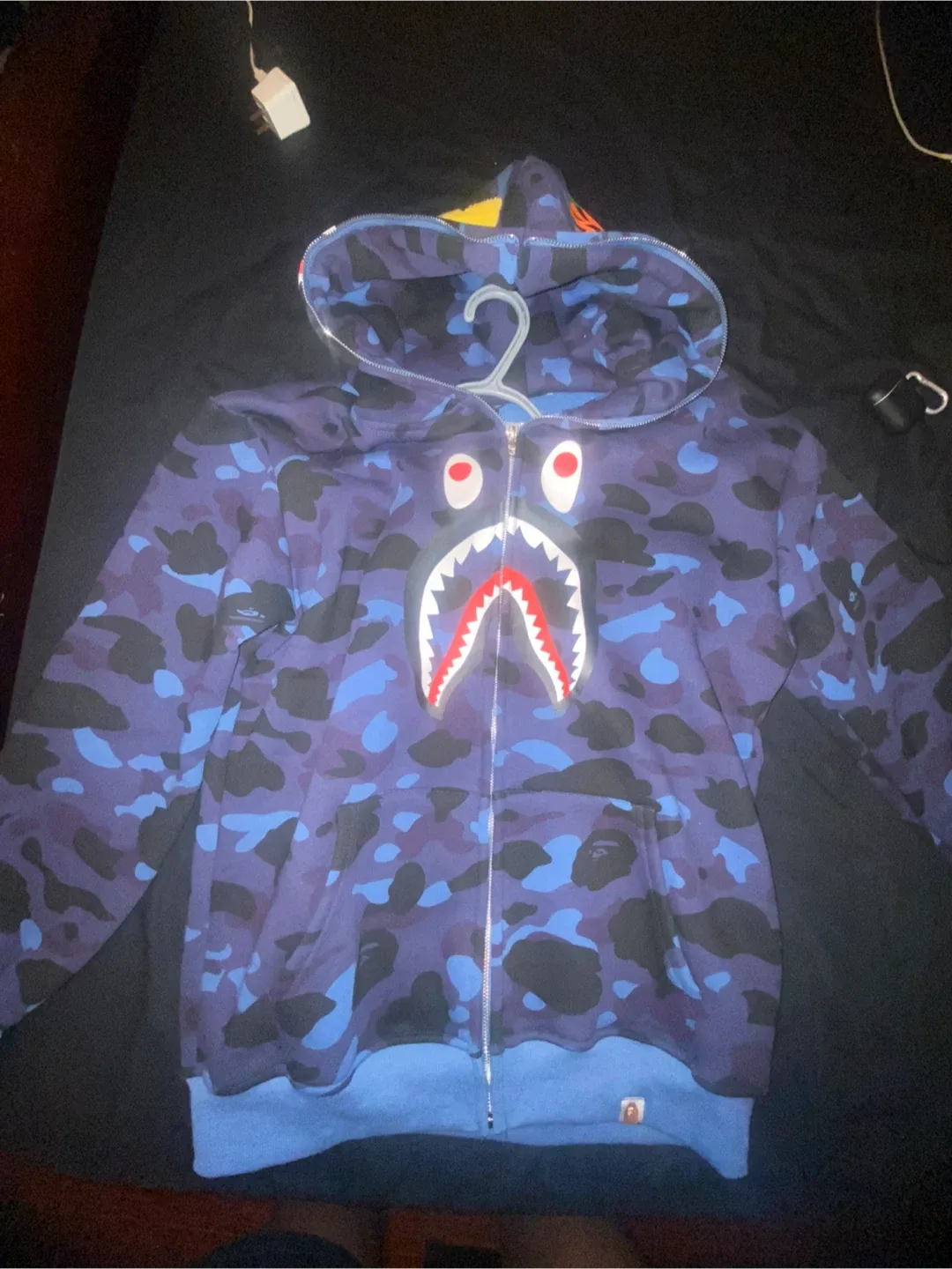 A Bathing Ape (BAPE) Camo Shark Full Zip Hoodie image indicator(5)