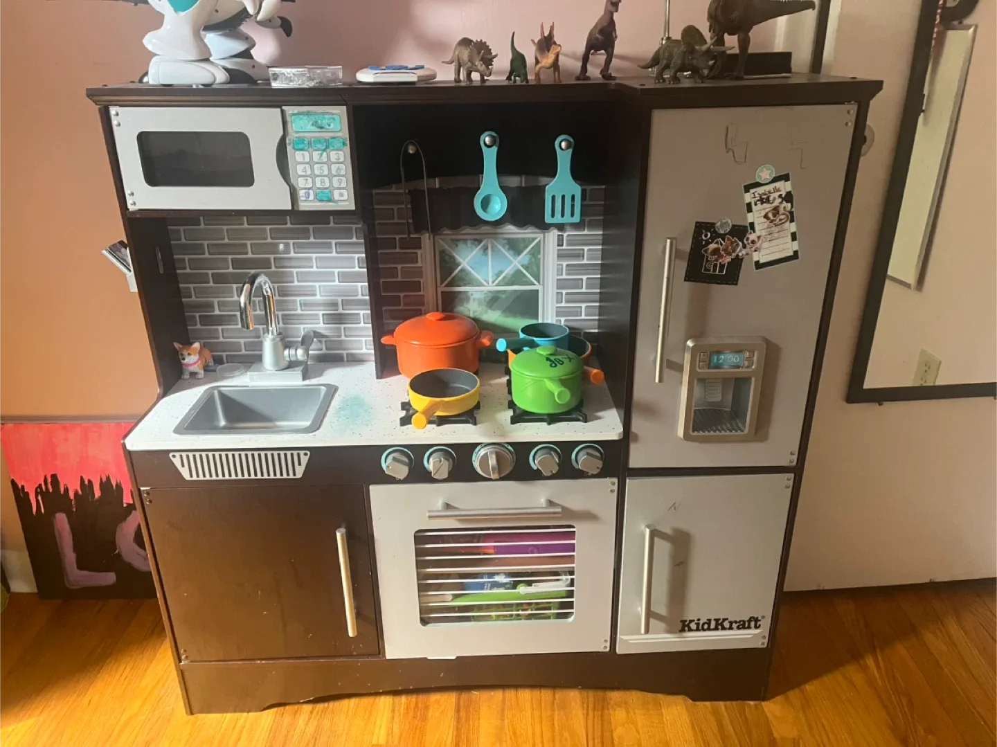 KidKraft Wooden Play Kitchen + Food Basket thumbnail