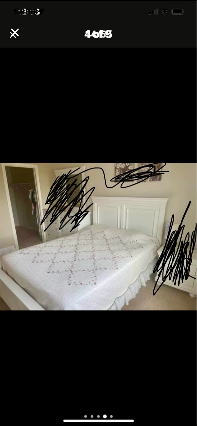 Bed Frame - Queen, white