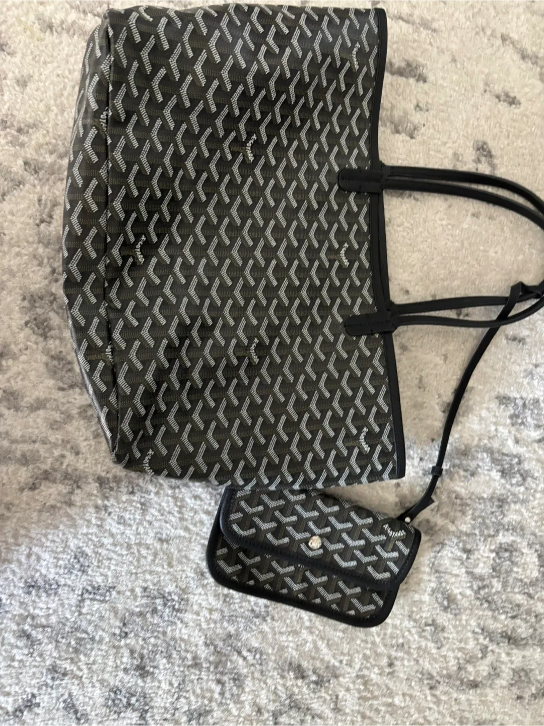 Black Tote Bag with Pouch thumbnail
