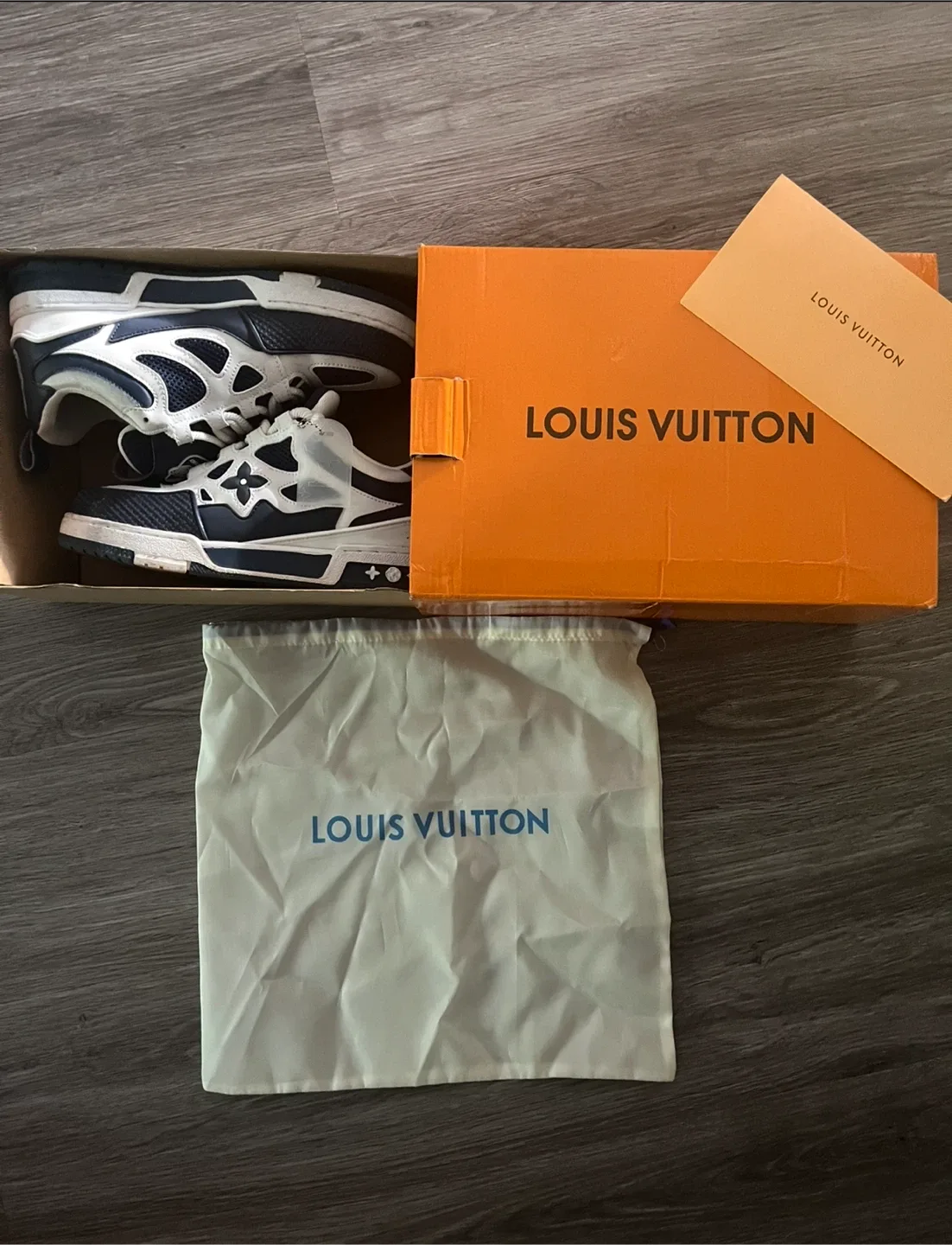 Louis Vuitton Blue/White Sneakers image indicator(2)