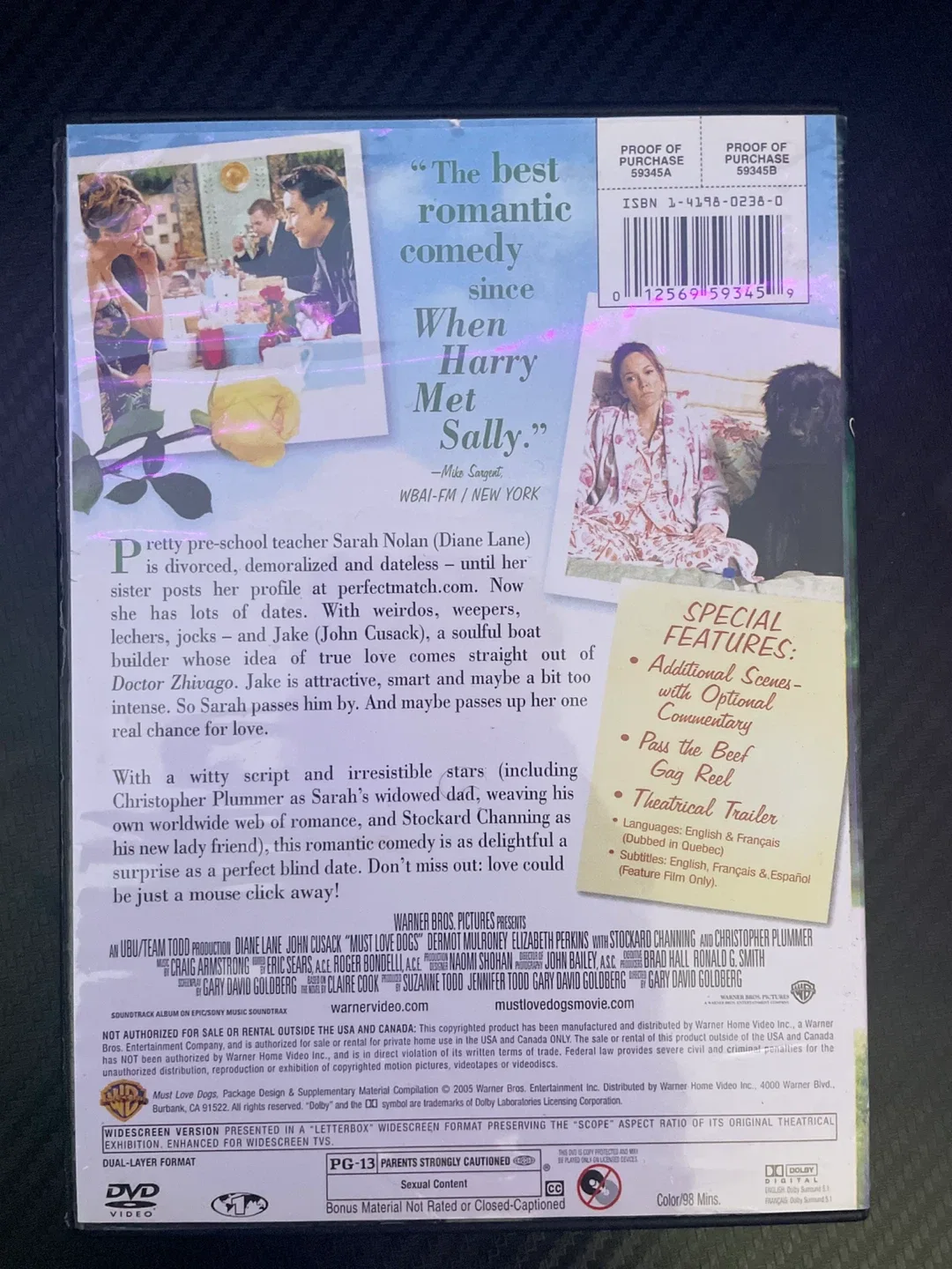 Must Love Dogs DVD - Diane Lane & John Cusack image indicator(2)