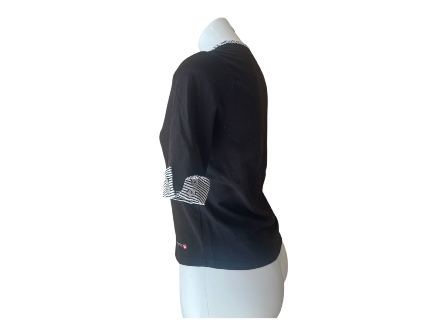 RARE Vintage 90s Crop Top Button Up Black S/M - photo 4