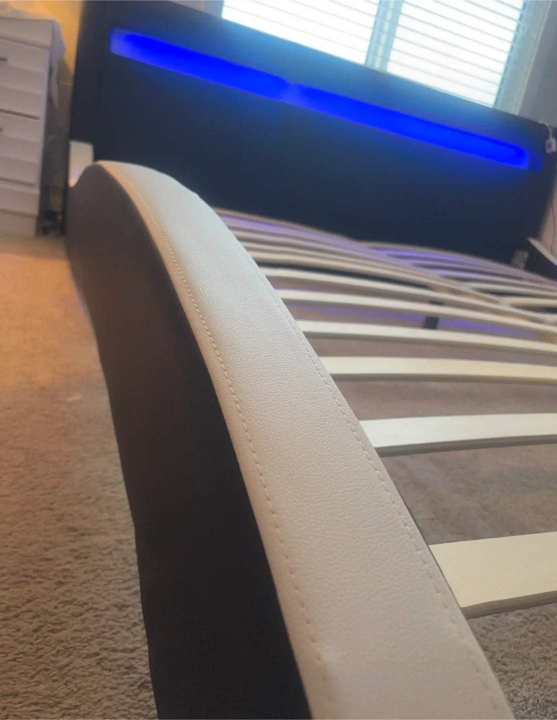 King  Size Bed Frame with LED Lighting image indicator(3)