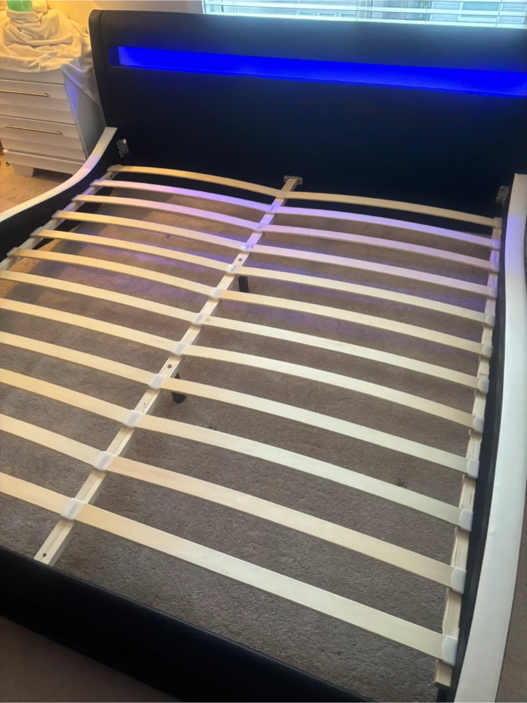 King  Size Bed Frame with LED Lighting image indicator(5)