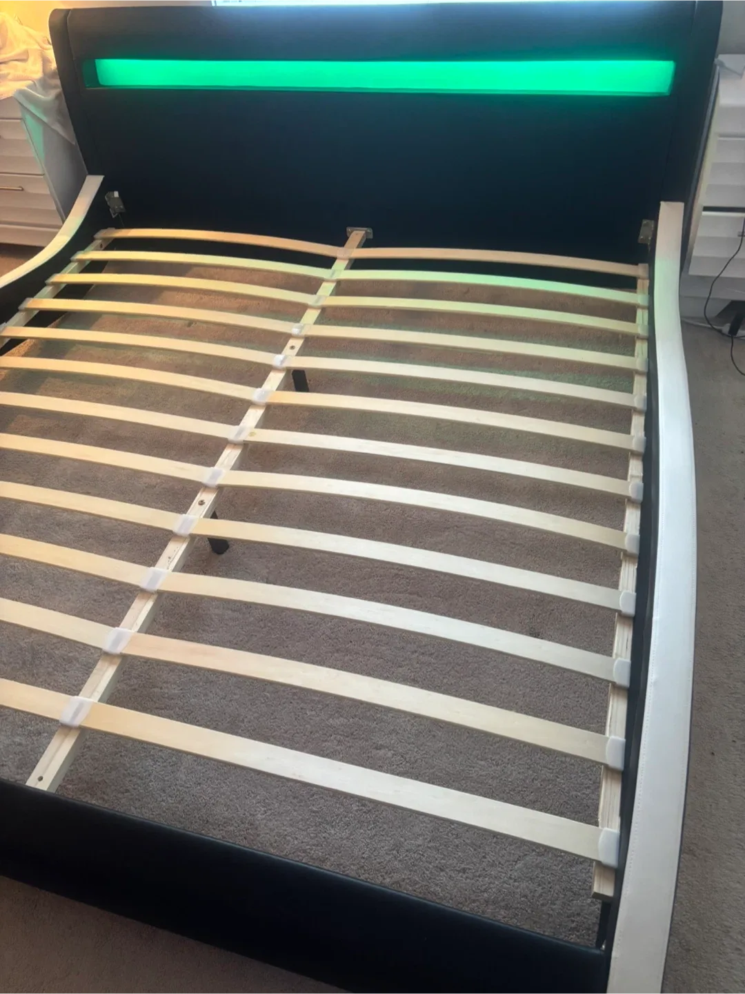 King  Size Bed Frame with LED Lighting image indicator(2)