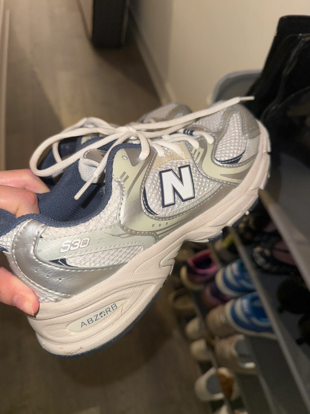 New Balance 530 Silver/Navy Sneakers