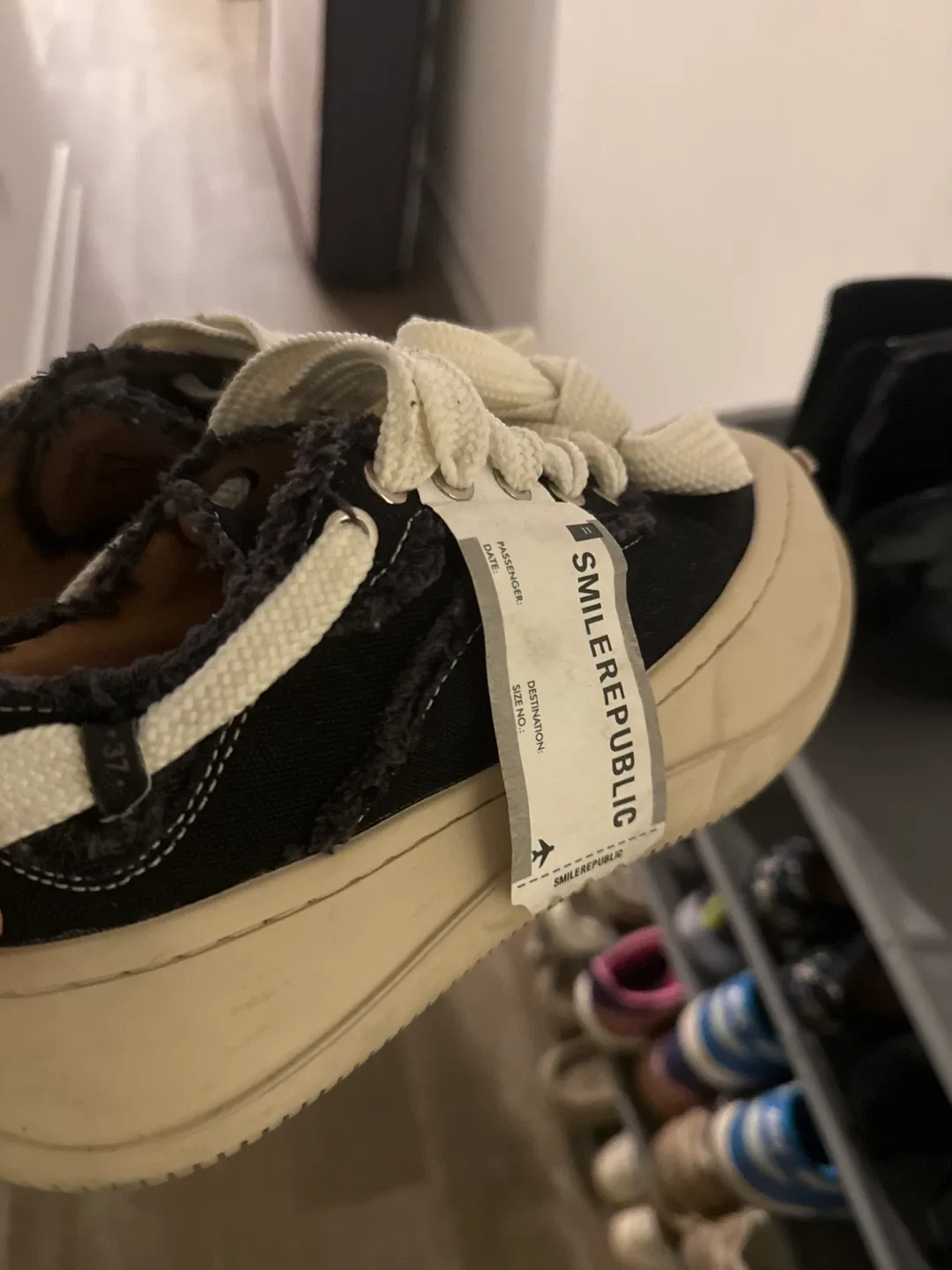 Smile Republic Black Platform Sneakers - Size 37 thumbnail