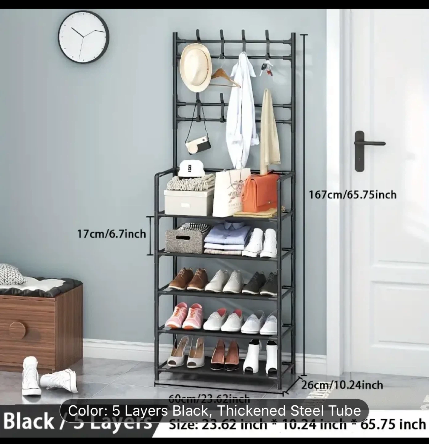 Steel Organizer - Versatile 5-Layer Coat Rack