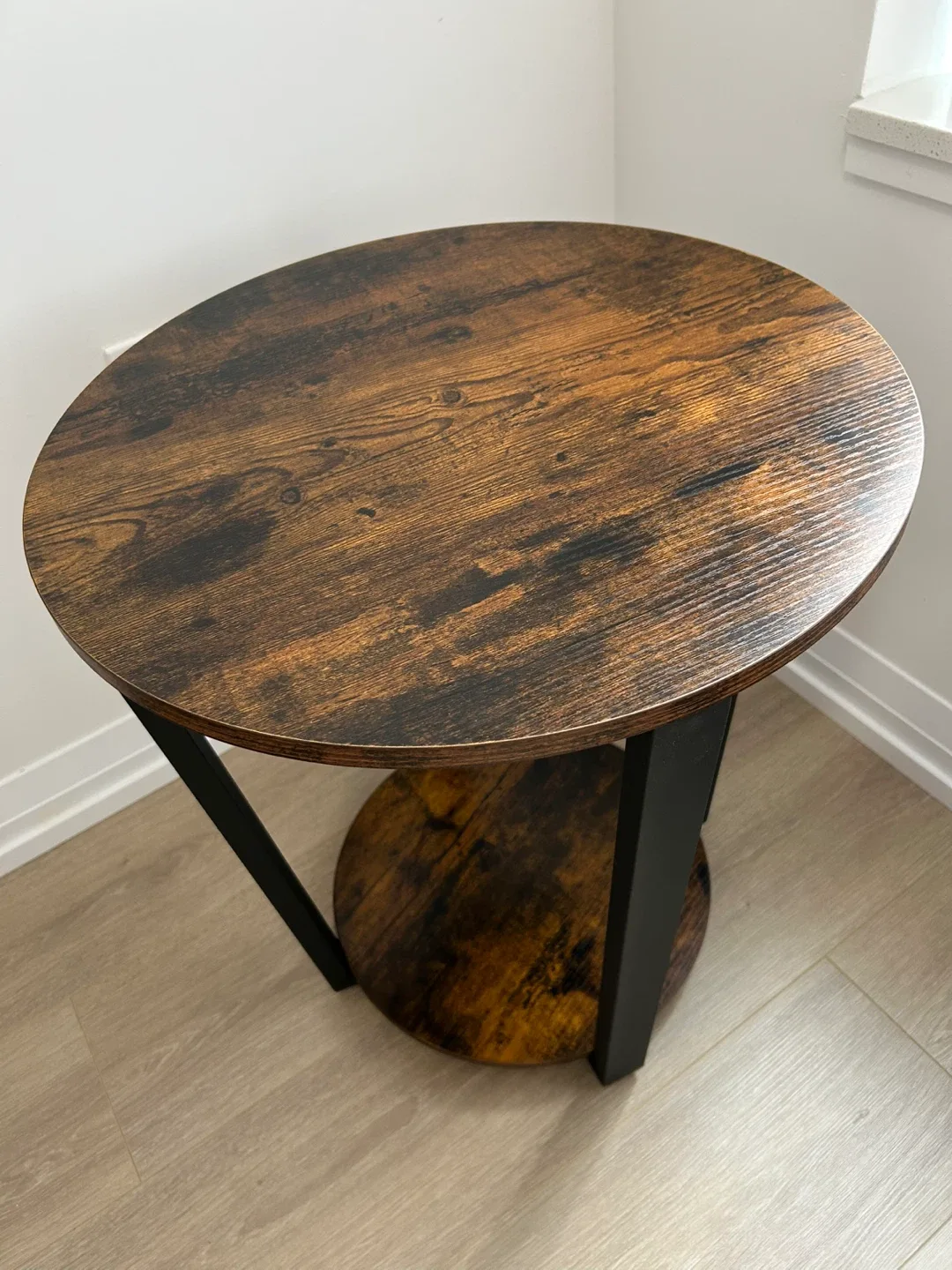 Round Side Table - Wood & Metal Accent Table image indicator(3)